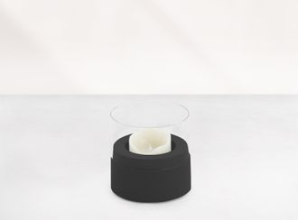 Runde Kerze Gartenlampe niedrig