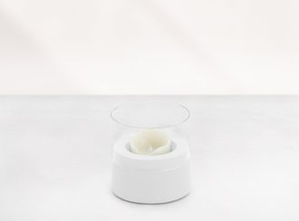 Ronde kaars tuinlamp laag