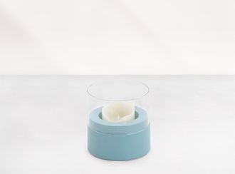 Ronde kaars tuinlamp laag