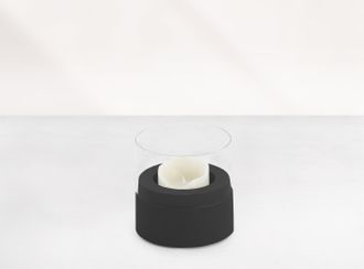 Ronde kaars tuinlamp laag