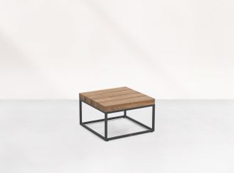 Gili bijzettafel lava 59x59x30 Robuust teak 6cm